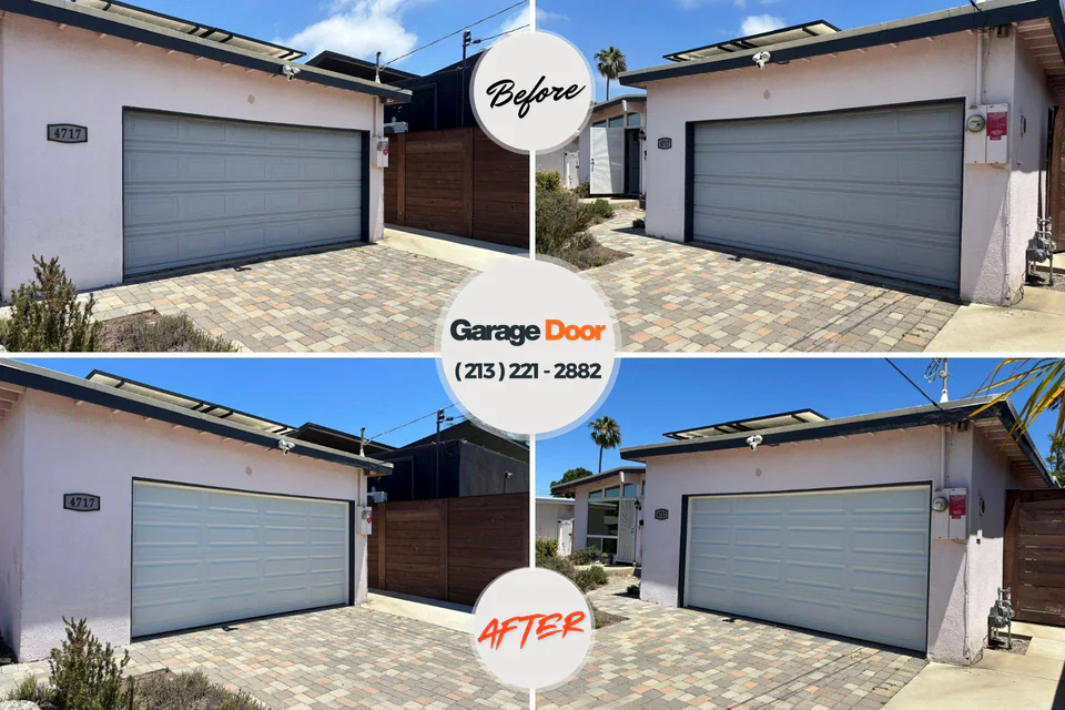 Before and after: garage door repair Riverton, NJ